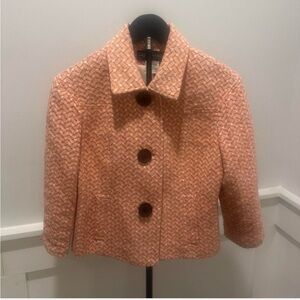 Harve Benard Peach Tweed Blazer